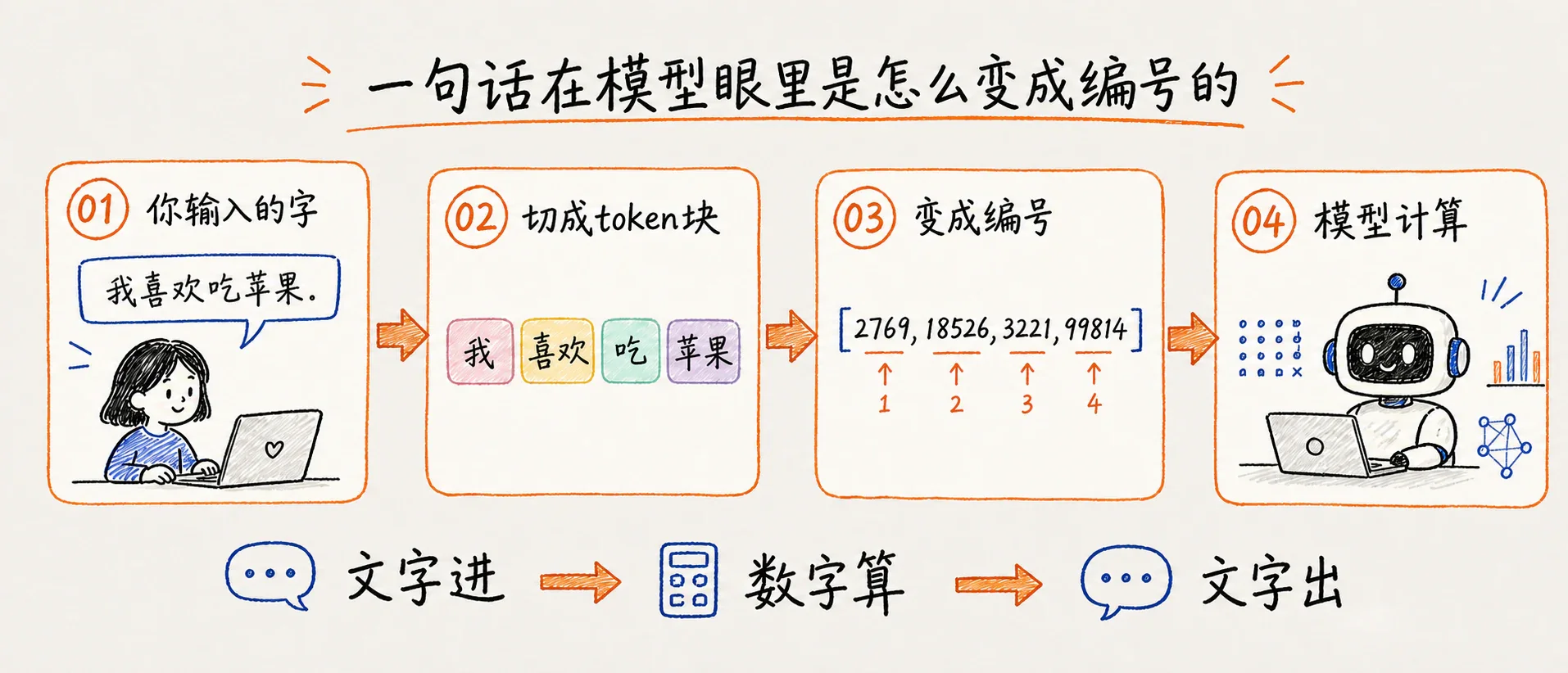 Tokenization 将文字转换为 Token ID