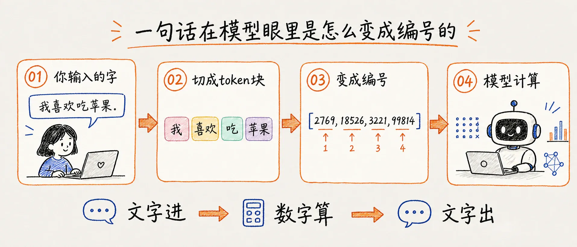 Tokenization 将文字转换为 Token ID
