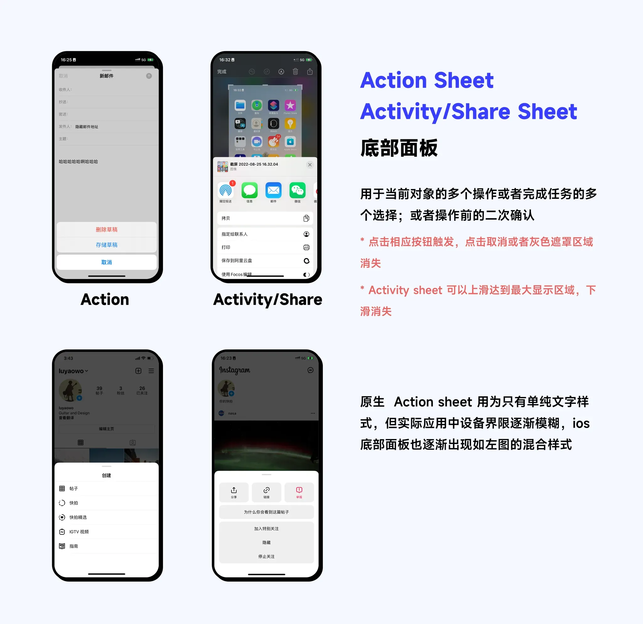 Action sheet 样式
