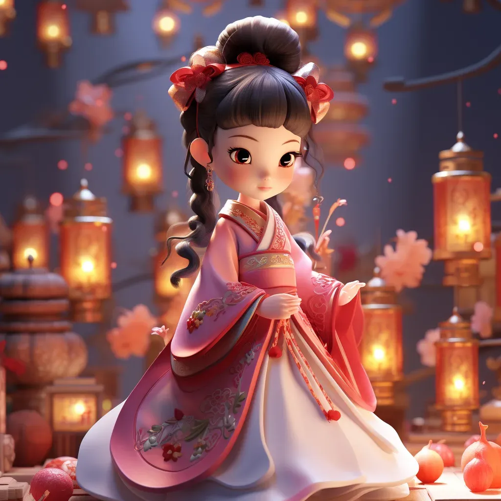 动画风汉服女孩