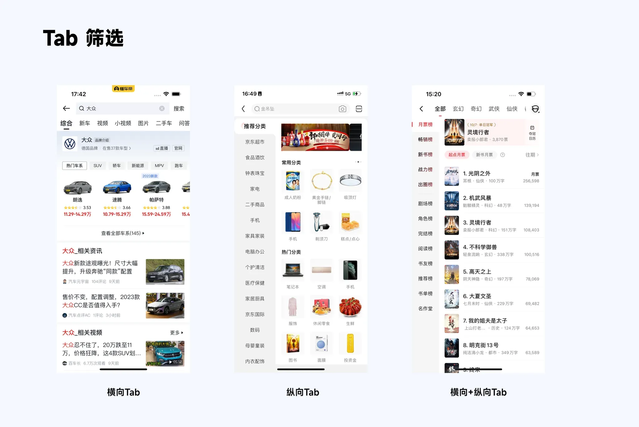 Tab 筛选