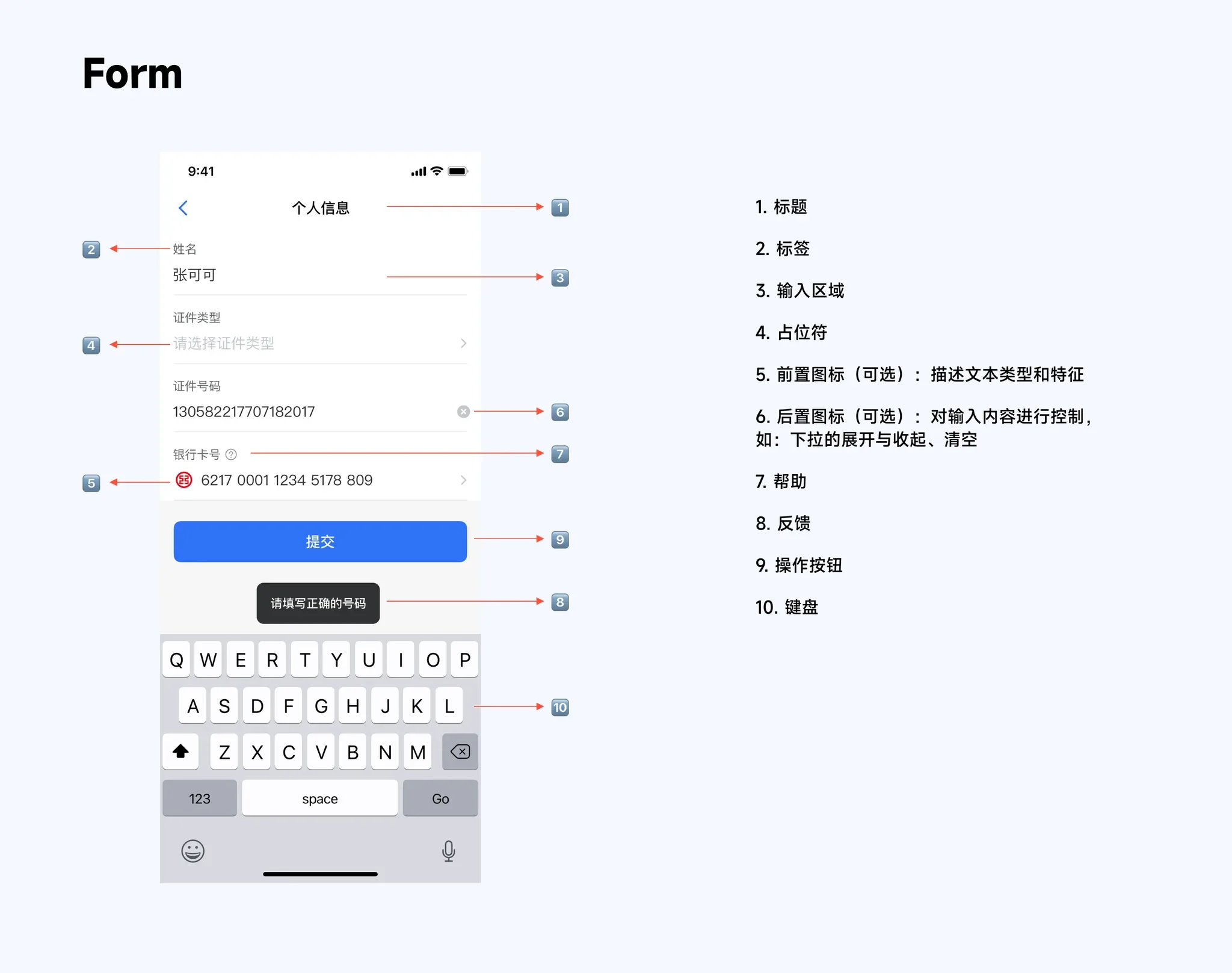 表单构成