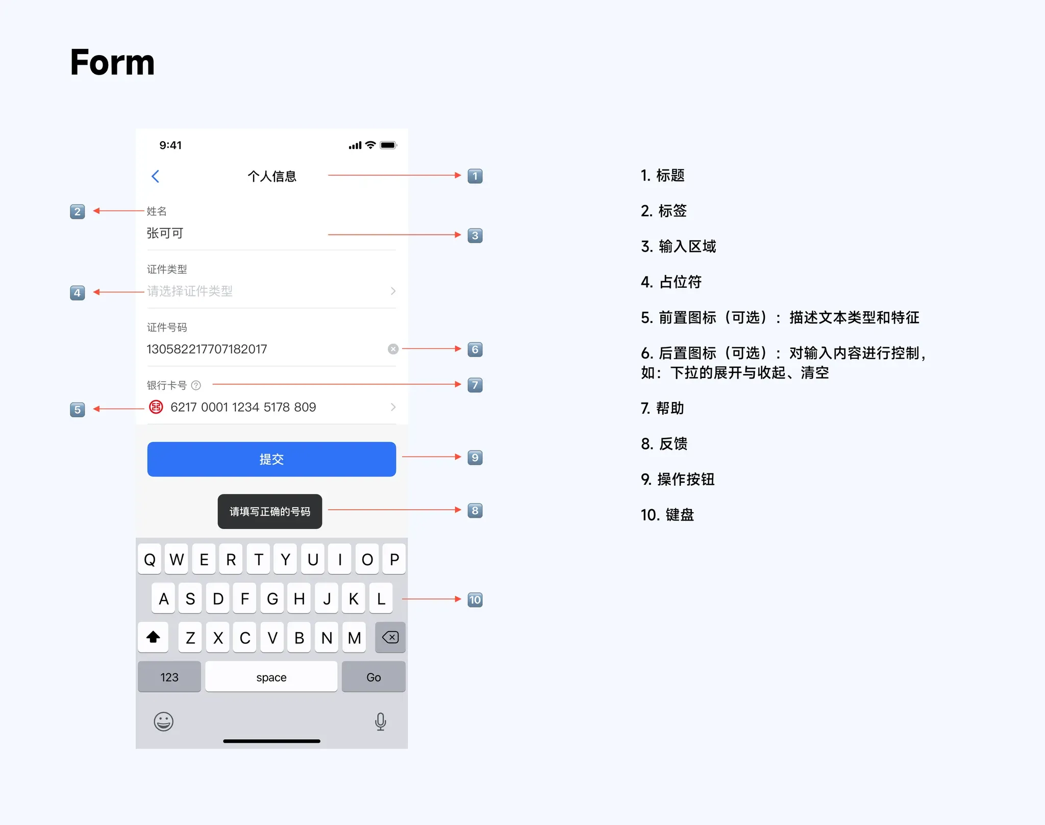 表单构成