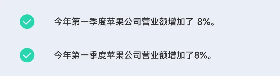 数字与百分号