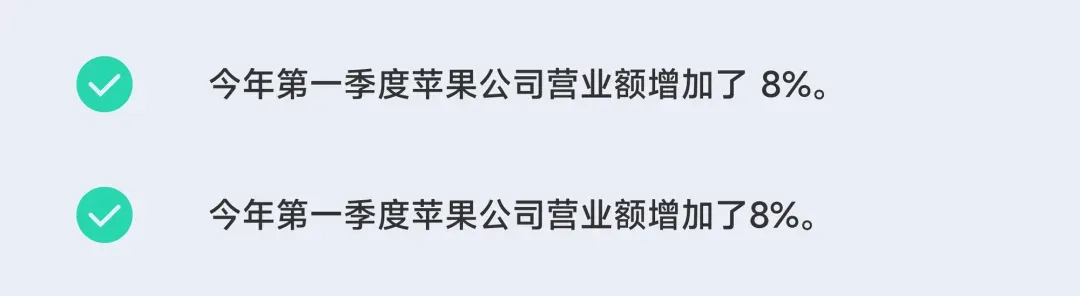 数字与百分号