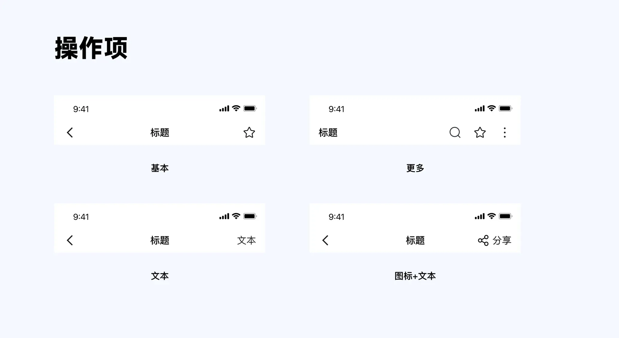 操作项