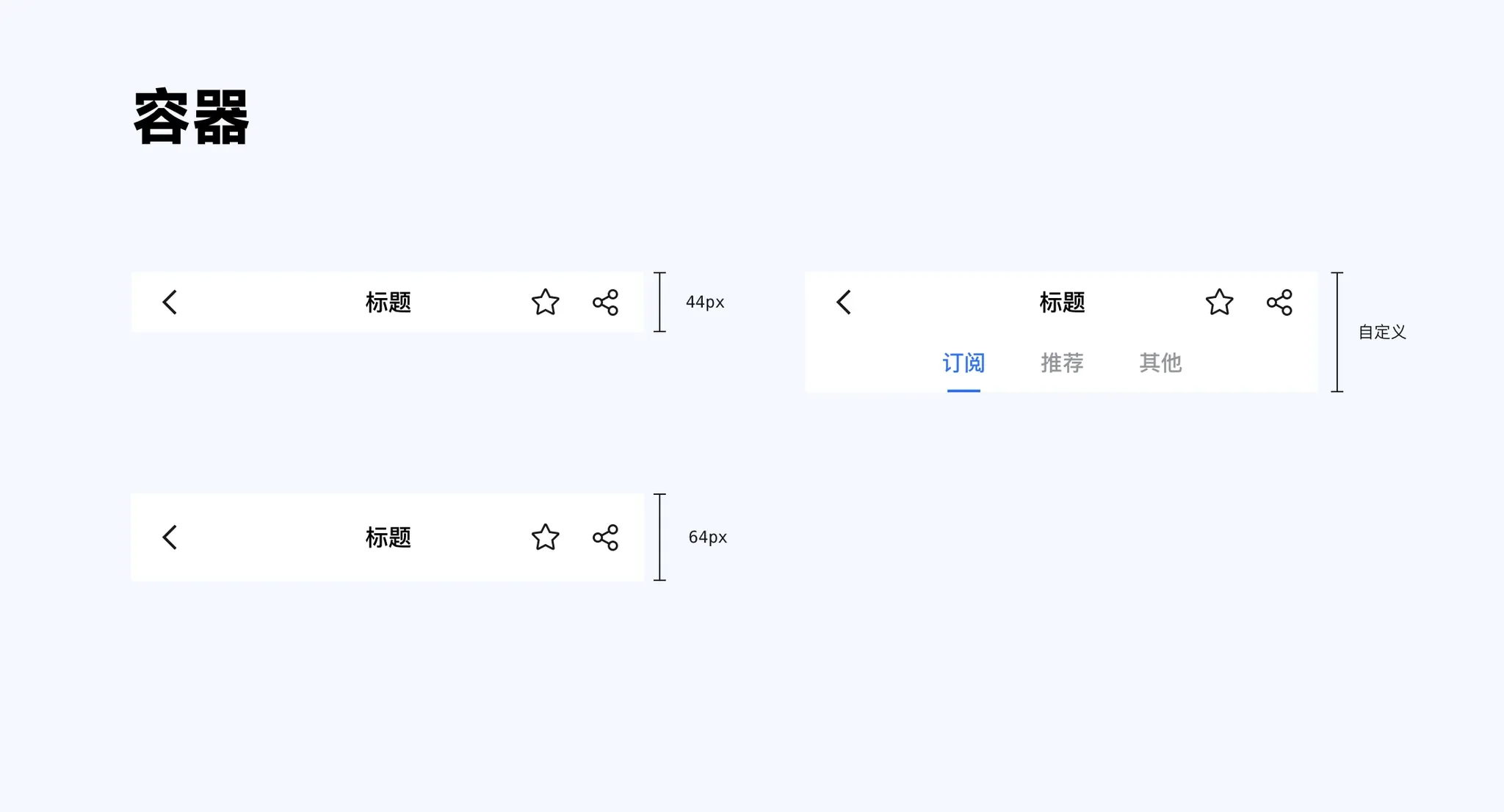 导航栏容器